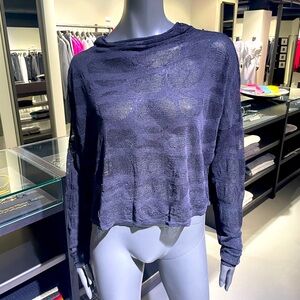 Sarah Pacini open weave knit top